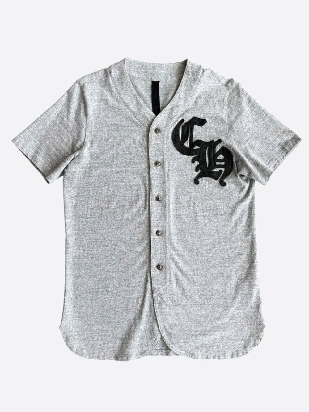 Chrome Hearts Grey & Black CH Patch Baseball Jersey
